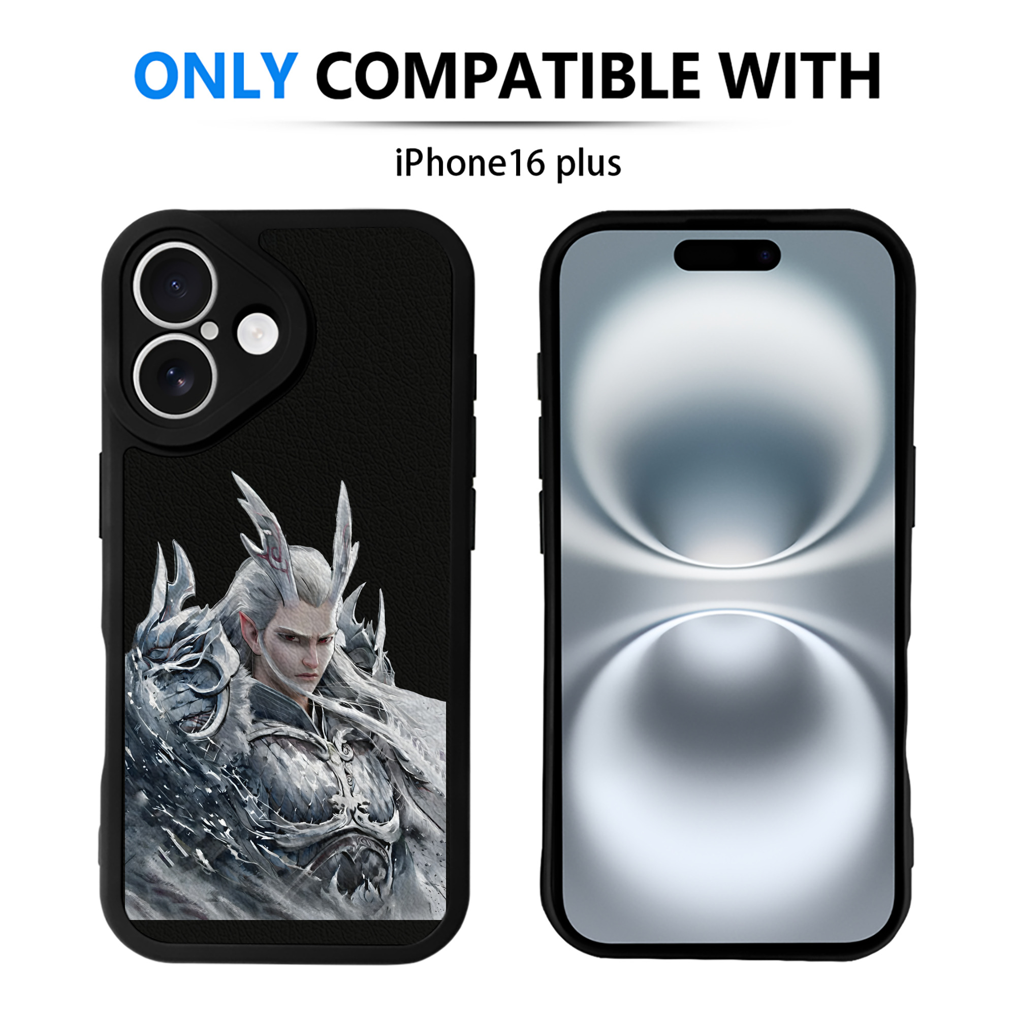 （画像用） Ne Zha 2 ナタ 魔童の大暴れ 【iPhone 16シリーズ対応】シリコンスマホケース（レザー調） 材質：シリコン
